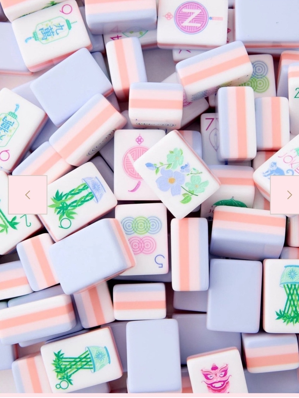 Lavender Lilac Purple and Pink Mahjong Tiles